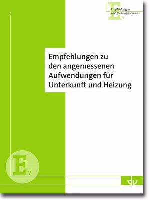 cover image of Empfehlungen zur Angemessenheit von Leistungen für Unterkunft und Heizung im SGB II